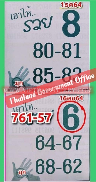 Thai Lotto 1st Paper 3up Vip tips 1st December 2021 -31