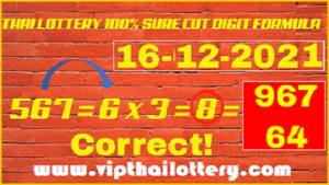 Thai Lottery 100% Sure Digit Formula 16th December 2021