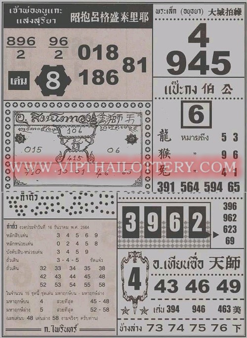Thailand government lottery First 4pc full paper 16-12-2021 -35