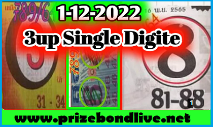 Thailand Lottery 3up Down Single Hit Digit Open 01.12.2022