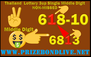 Thailand Lottery 3up Single Middle Digit Non-Missed 01-02-2023