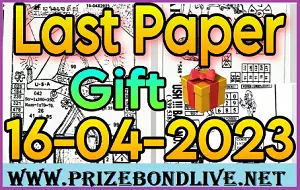 GLO Thai Lottery Gift Last Guess Paper 16th April 2023