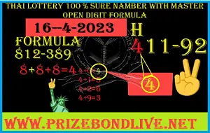 Thailand lottery 100 % sure number master open digit formula 16-4-2023