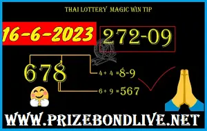 Thai Lottery 3up Vip Magic Win Tips 16th June 2023