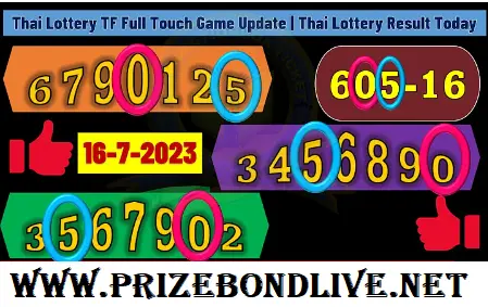 Thai Lottery TF Today Result Full Touch Game Update 16 July 2566