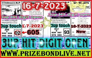 Thai Lottery Tips 3up Hit Total open Sure 100% Digit 16 July 2023