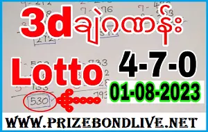 Thai Lottery Tips 3up Non Miss 100% Hit Total Game 01 August 23