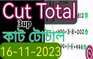 3D Thailand Lottery Free Tips Total Cut Game 16/11/2023