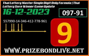 Thai Lottery Master Single Digit Winner Formula 16-12-2023